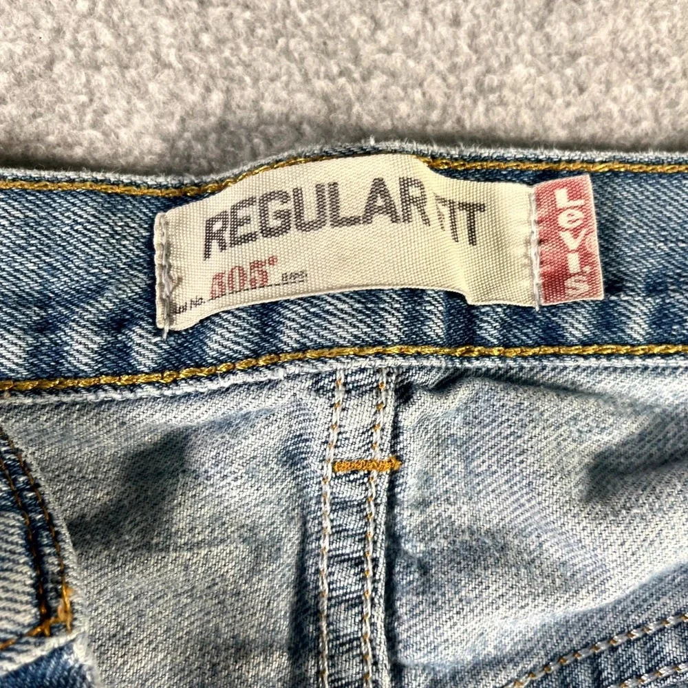 Levi's 505 Jeans Mens 36x30 Blue Denim Pockets Light Wash Regular Straight‎ Fit